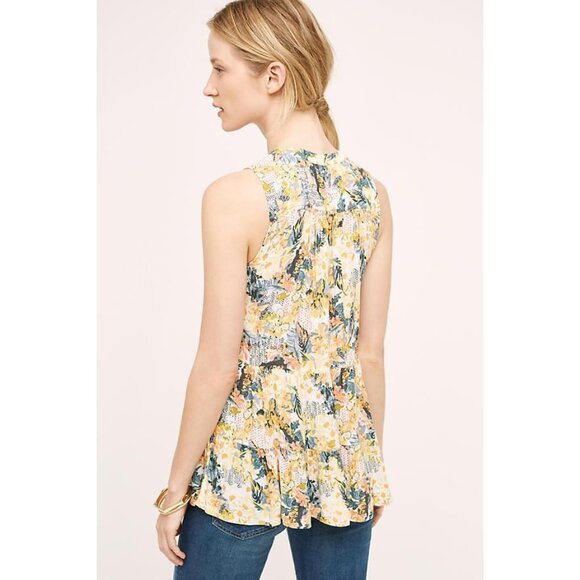Anthropologie Floreat Lace-up Anafa Tiered Tank Top - Picture 3 of 11